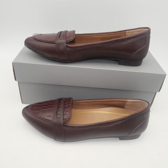 New Vionic Savannah Flats Loafers Shoes Women's 5 Wine Red - Picture 2 of 12